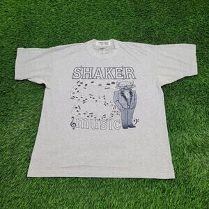 Vintage 90s Funny Cow Bull Shirt XL 23x26 Gray